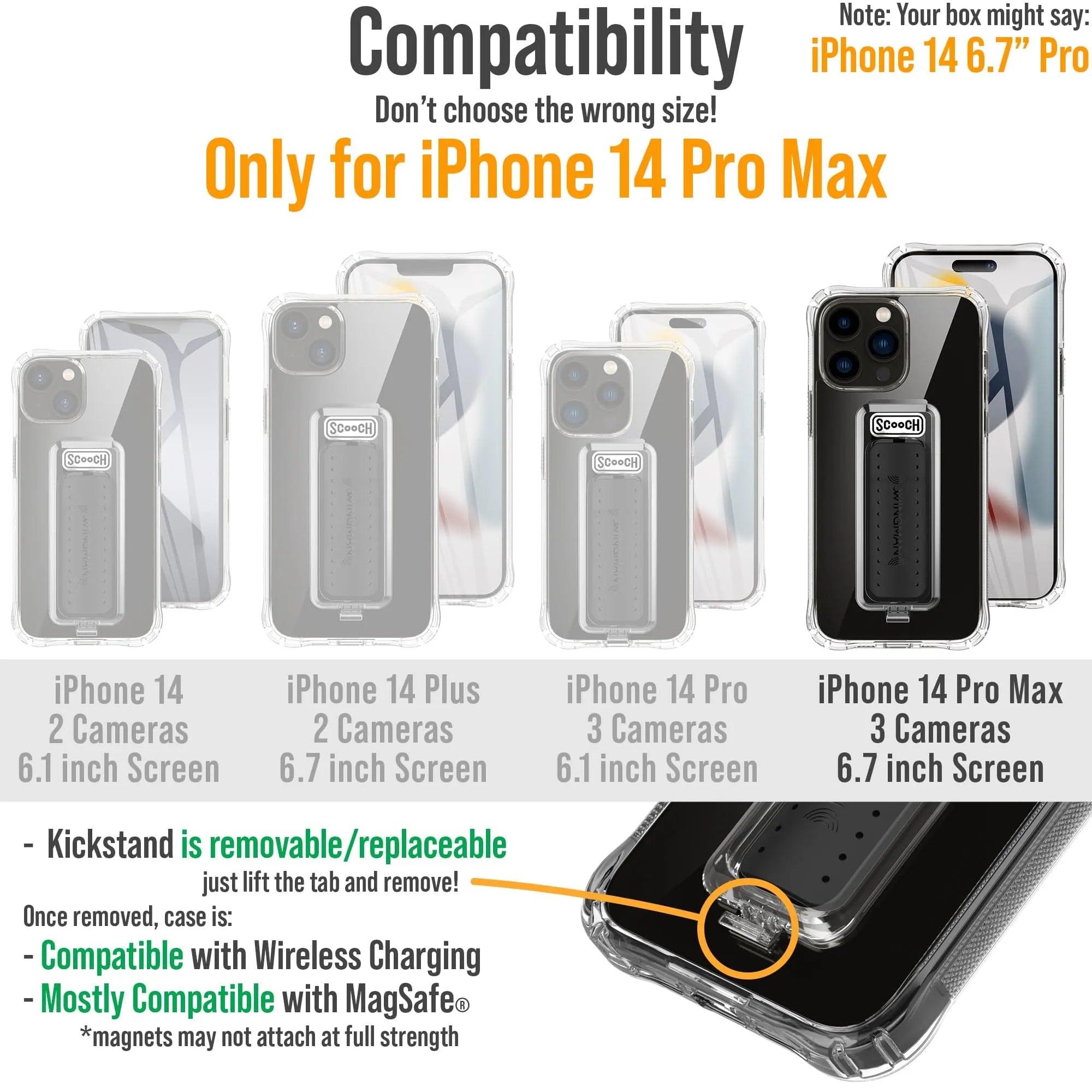 iPhone 14 Pro Max Case with Kickstand Phone Grip and Mount Wingman